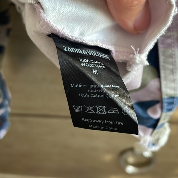 Zadig & Voltaire cropped camp print military jacket, size M - Picture 6 of 7